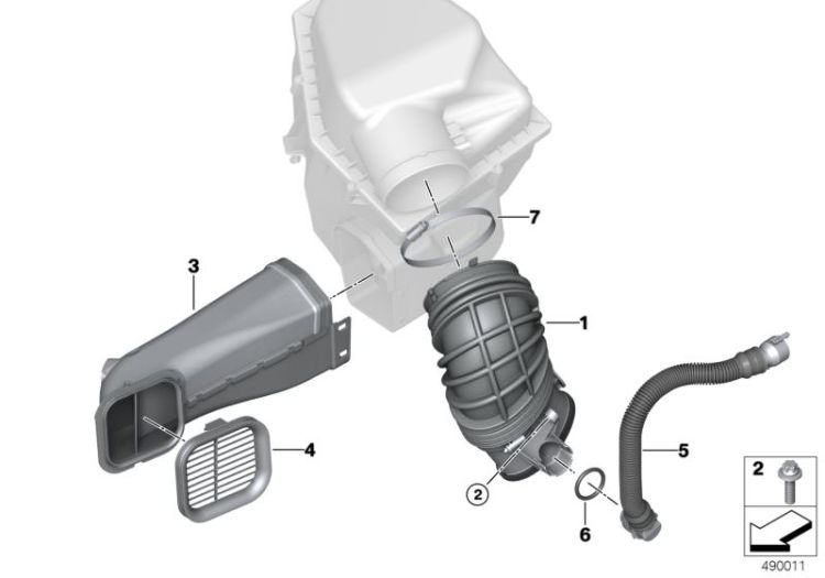 Original BMW Filtered Air Pipe X1 E84 HUBAUER Shop De