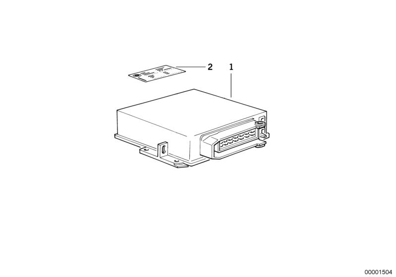 Bildtafel Steuergerät uncodiert DME für die BMW Classic Teile  Original BMW Ersatzteile aus dem elektronischen Teilekatalog (ETK) für BMW Kraftfahrzeuge( Auto)    AT-Grundsteuergerät DME