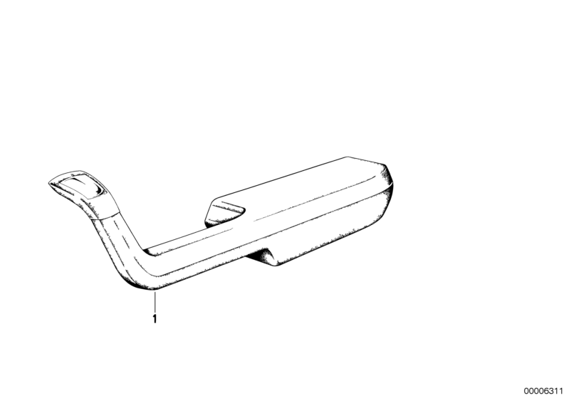 Picture board Armrest, front for the BMW Classic parts  Original BMW spare parts from the electronic parts catalog (ETK) for BMW motor vehicles (car)   Armrest right