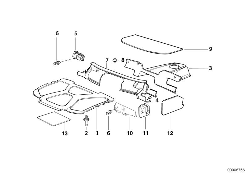 Picture board SOUND INSULATING FRONT for the BMW Classic parts  Original BMW spare parts from the electronic parts catalog (ETK) for BMW motor vehicles (car)   Expanding rivet, Push-button, Sound deadener, SOUND INSULAT.DASH PANEL ENGINE ROOM R., SOUND IN