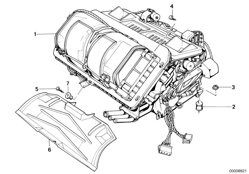 Illustration du Chauffage Behr pour les BMW Classic parts  Pièces de rechange d'origine BMW du catalogue de pièces électroniques (ETK) pour véhicules automobiles BMW (voiture)   Cover