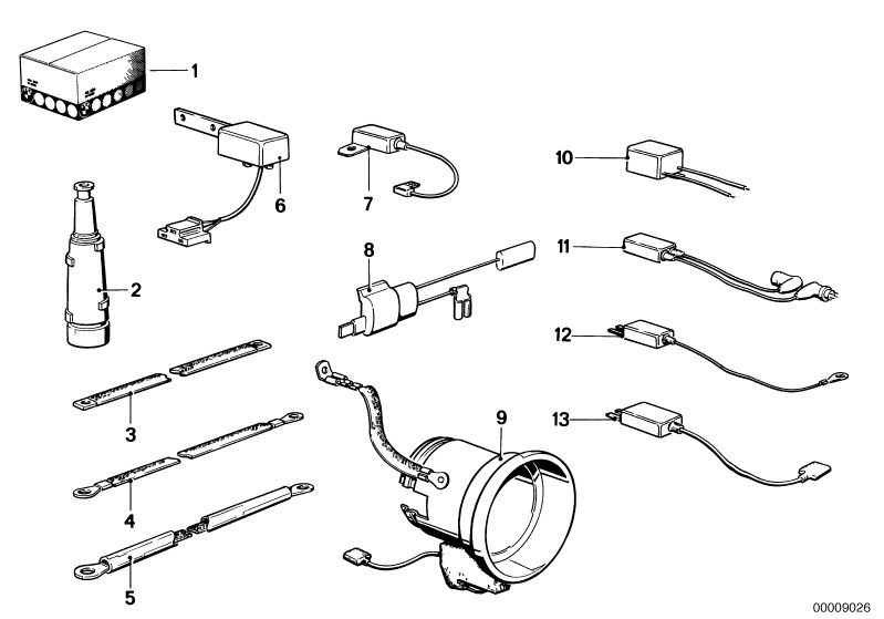 Illustration du RADIO ANTI-INTERERENCE pour les BMW Classic parts  Pièces de rechange d'origine BMW du catalogue de pièces électroniques (ETK) pour véhicules automobiles BMW (voiture)   ANTI INTERFERENCE COVER DISTRIBUTOR, Earth strap, Earth strap for roc