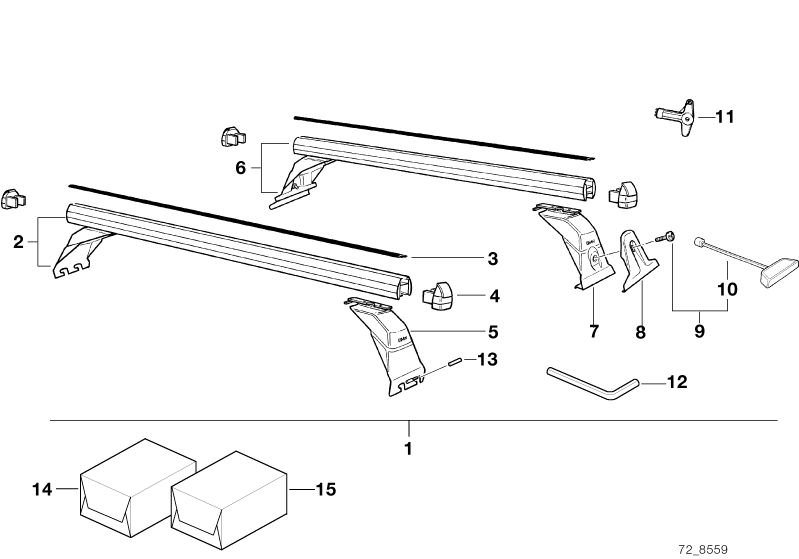 Picture board Base support system for the BMW Classic parts  Original BMW spare parts from the electronic parts catalog (ETK) for BMW motor vehicles (car) 