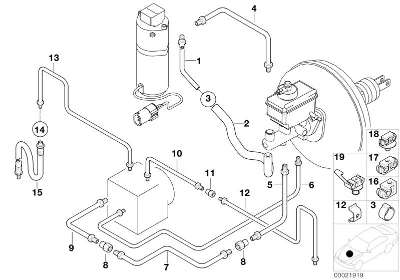 Picture board Front brake pipe ASC/DSC for the BMW 7 Series models  Original BMW spare parts from the electronic parts catalog (ETK) for BMW motor vehicles (car)   Brake hose front, BRAKE PIPE BRACKET, Clip, Hose, Hose clamp, Intermediate piece, Pipe, PIP