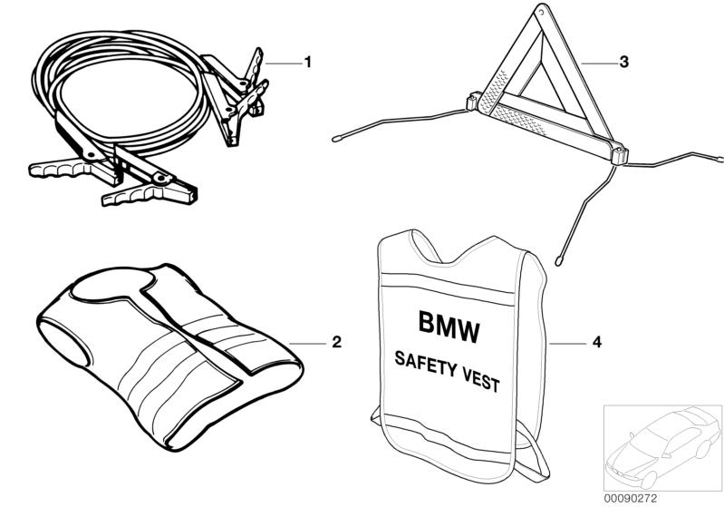Illustration du BREAKDOWN EQUIPMENT pour les BMW Classic parts  Pièces de rechange d'origine BMW du catalogue de pièces électroniques (ETK) pour véhicules automobiles BMW (voiture) 