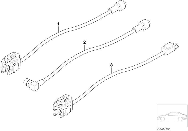 Picture board Aerial cable, Audio/Video for the BMW 5 Series models  Original BMW spare parts from the electronic parts catalog (ETK) for BMW motor vehicles (car)   Aerial cable, Audio/Video