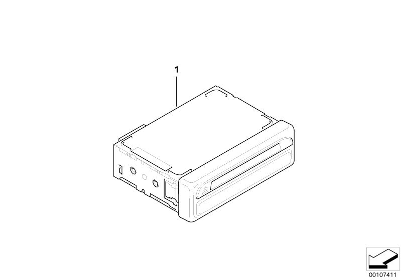 Bildtafel Umrüstung Navigation von MK-2 auf MK-3 für die BMW 5er Modelle  Original BMW Ersatzteile aus dem elektronischen Teilekatalog (ETK) für BMW Kraftfahrzeuge( Auto)  