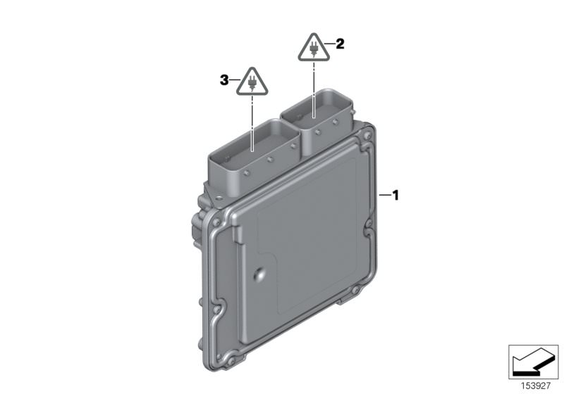 Picture board Basic DDE control unit for the BMW 1 Series models  Original BMW spare parts from the electronic parts catalog (ETK) for BMW motor vehicles (car)   Basic DDE control unit