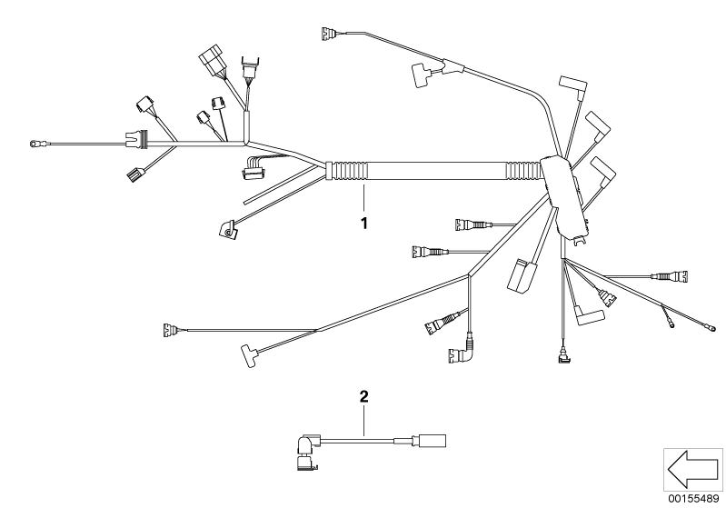 Picture board Engine wiring harness for the BMW 3 Series models  Original BMW spare parts from the electronic parts catalog (ETK) for BMW motor vehicles (car)   ENGINE WIRING HARNESS DDE, Extension cable