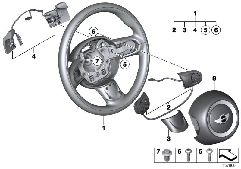 BMW Interruttore Volante multifunzionale Mini Paceman R61