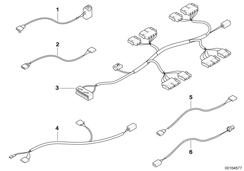 Picture board Wiring set seat for the BMW X Series models  Original BMW spare parts from the electronic parts catalog (ETK) for BMW motor vehicles (car)   Adapter lead, active head restraint, Adapter lead, seat OC3, Cable, seatbelt tensioner/seat connecto