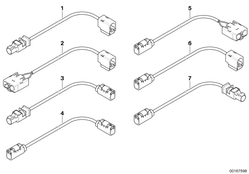 Bildtafel Antennenkabel universal für die BMW 6er Modelle  Original BMW Ersatzteile aus dem elektronischen Teilekatalog (ETK) für BMW Kraftfahrzeuge( Auto)    Antennenkabel