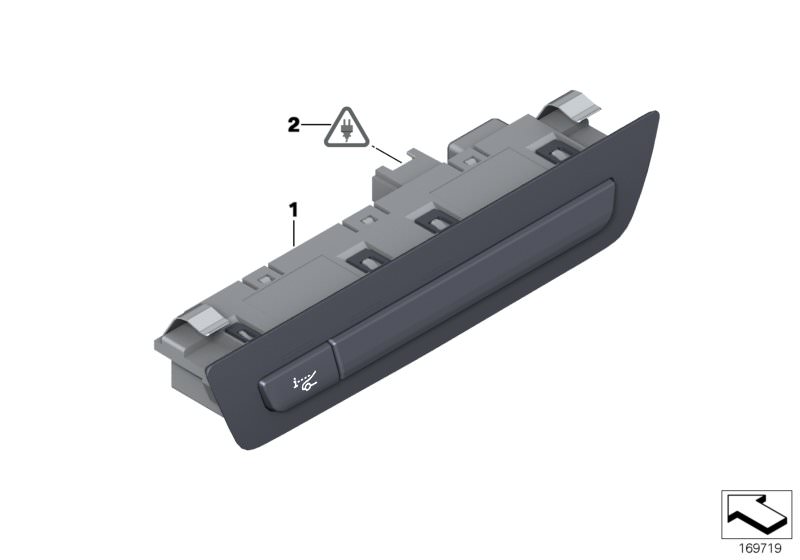 Picture board Control element, driver-assist systems for the BMW 6 Series models  Original BMW spare parts from the electronic parts catalog (ETK) for BMW motor vehicles (car)   Control element, driver-assist systems