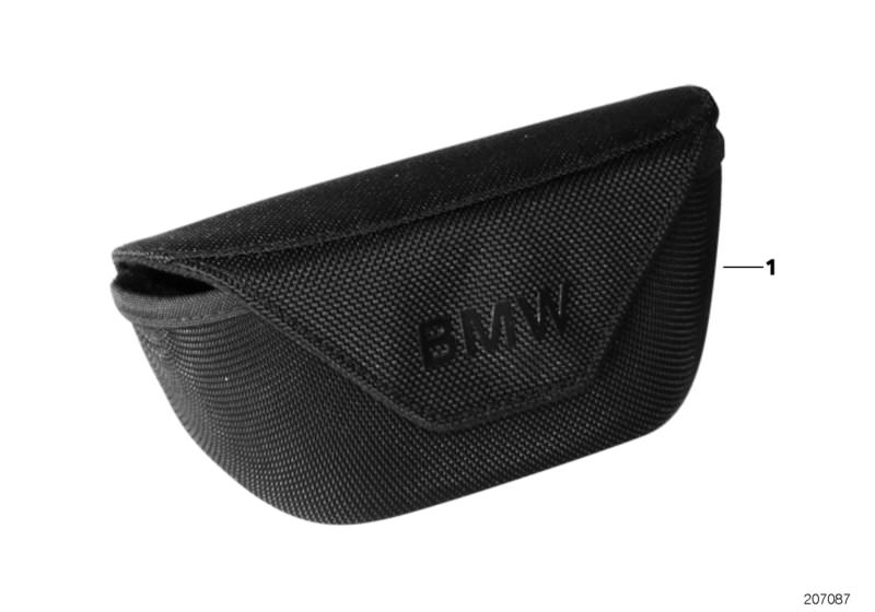 Picture board Glasses case for the BMW X Series models  Original BMW spare parts from the electronic parts catalog (ETK) for BMW motor vehicles (car) 