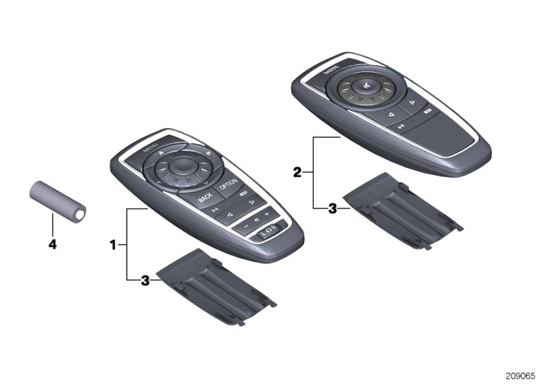 Bildtafel Fondfernbedienung für die BMW 5er Modelle  Original BMW Ersatzteile aus dem elektronischen Teilekatalog (ETK) für BMW Kraftfahrzeuge( Auto)    Batterie, Batteriedeckel, Fondfernbedienung, Fondfernbedienung Audio