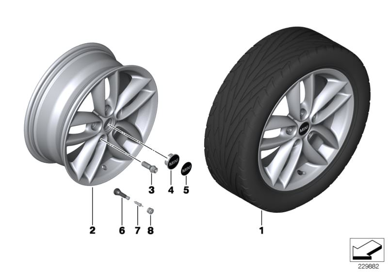 Ruota LL MINI 5-Star Double Spoke 124