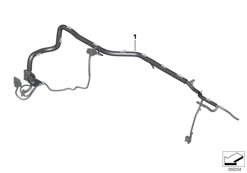 Picture board Wiring harness, instrument panel for the BMW 4 Series models  Original BMW spare parts from the electronic parts catalog (ETK) for BMW motor vehicles (car)   Wiring harness, instrument panel