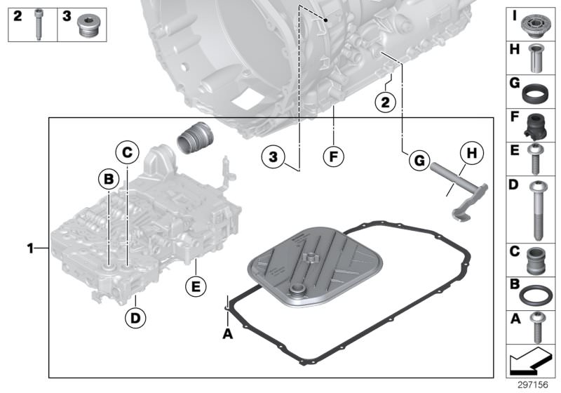 Bildtafel GA8HP90Z Wählwelle für die BMW 7er Modelle  Original BMW Ersatzteile aus dem elektronischen Teilekatalog (ETK) für BMW Kraftfahrzeuge( Auto)    Reparatursatz Wählwelle, Verschlussschraube mit Dichtring, Zylinderschraube mikroverkapselt