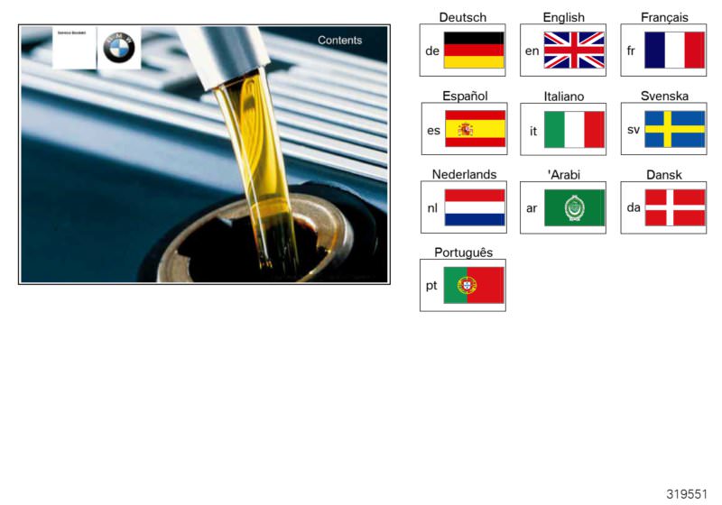 Picture board BMW Service booklet 2002 - 2003 for the BMW 5 Series models  Original BMW spare parts from the electronic parts catalog (ETK) for BMW motor vehicles (car) 