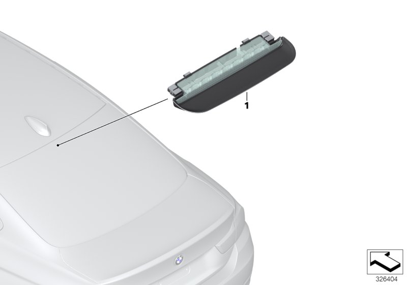 Picture board Third stoplamp for the BMW 4 Series models  Original BMW spare parts from the electronic parts catalog (ETK) for BMW motor vehicles (car)   Third stoplamp