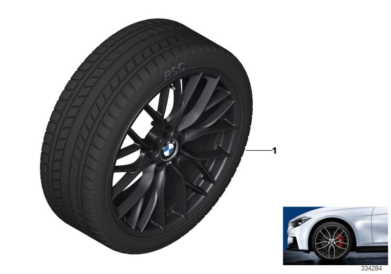 Illustration du Winter wheel&tyre, double spoke 405M pour les BMW 4 Série Modèles  Pièces de rechange d'origine BMW du catalogue de pièces électroniques (ETK) pour véhicules automobiles BMW (voiture) 
