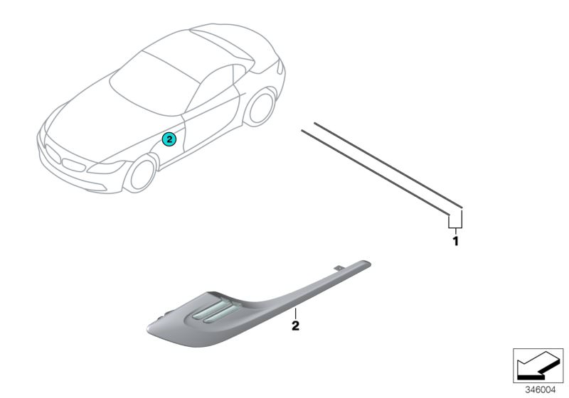 Illustration du Transformation projecteurs LCI pour les BMW Z Série Modèles  Pièces de rechange d'origine BMW du catalogue de pièces électroniques (ETK) pour véhicules automobiles BMW (voiture) 
