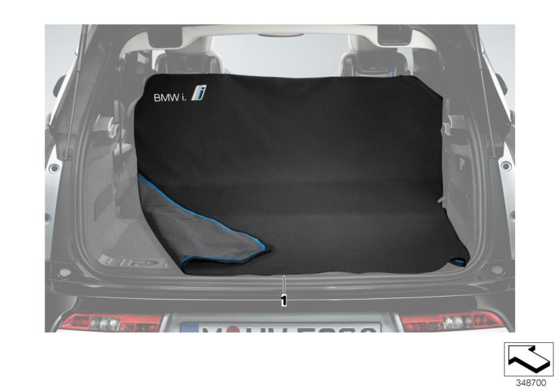 Picture board Function cover BMW i3 for the BMW i Series models  Original BMW spare parts from the electronic parts catalog (ETK) for BMW motor vehicles (car) 