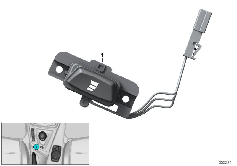 Bildtafel Taster Drivelogic für die BMW 4er Modelle  Original BMW Ersatzteile aus dem elektronischen Teilekatalog (ETK) für BMW Kraftfahrzeuge( Auto)    Taster Drivelogic