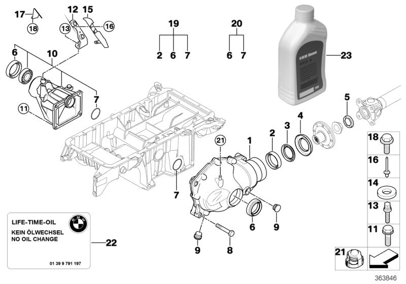 BMW Vorderachsgetriebe Einzelteile Allrad X3 2.0i E83 Facelift (LCI) |  HUBAUER-Shop.de