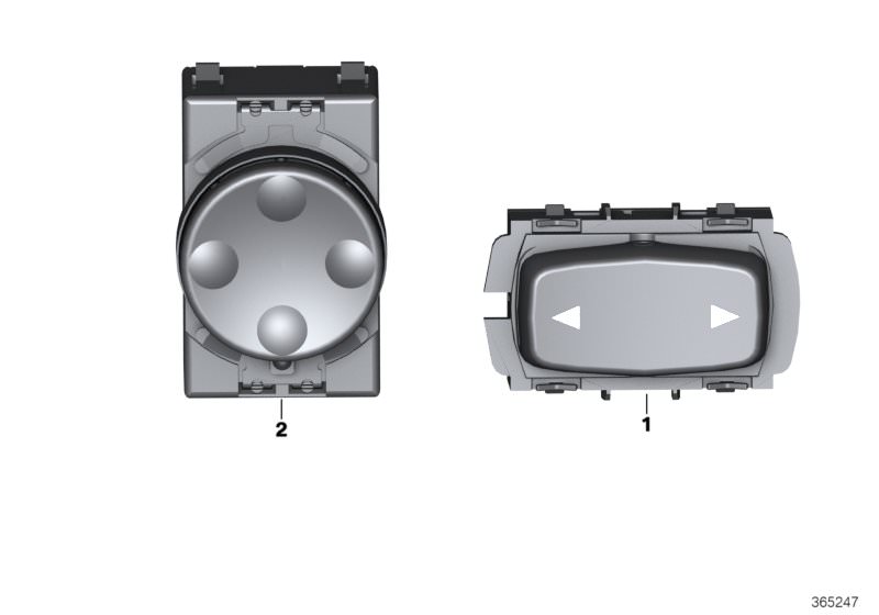 Picture board Switch, seat functions for the BMW X Series models  Original BMW spare parts from the electronic parts catalog (ETK) for BMW motor vehicles (car)   RIGHT LUMBAR SUPPORT SWITCH, Switch