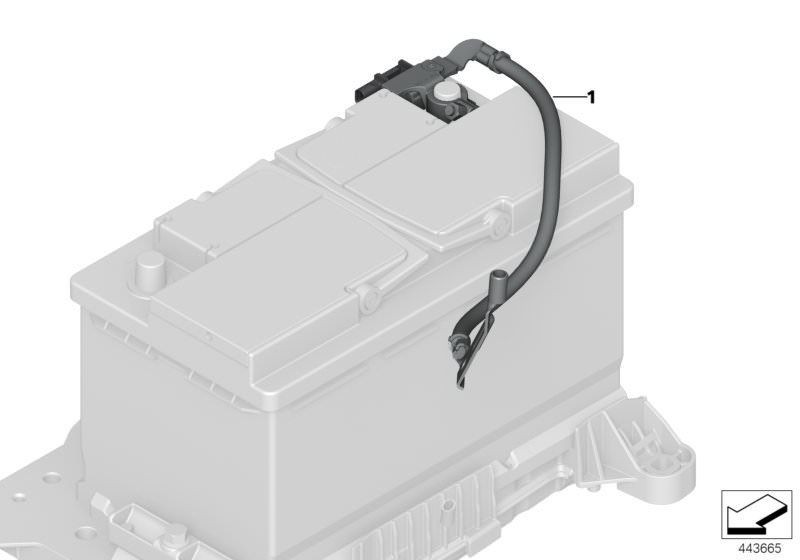 Picture board Battery lead, negative, IBS for the BMW X Series models  Original BMW spare parts from the electronic parts catalog (ETK) for BMW motor vehicles (car)   Battery lead, negative, IBS