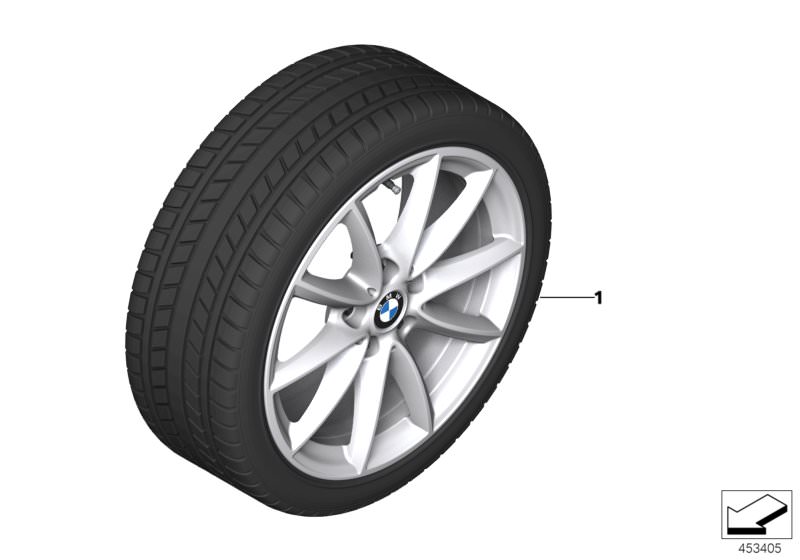 Picture board Winter wheel&tyre V-spoke 560 for the BMW X Series models  Original BMW spare parts from the electronic parts catalog (ETK) for BMW motor vehicles (car) 