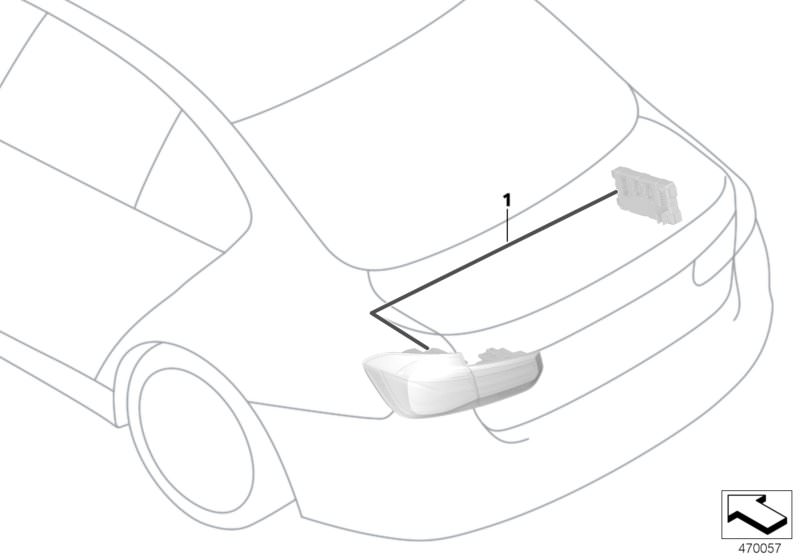 Picture board Conversion, rear lights, Facelift for the BMW 3 Series models  Original BMW spare parts from the electronic parts catalog (ETK) for BMW motor vehicles (car) 