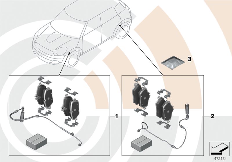 Service kit, brake pads / Value Line