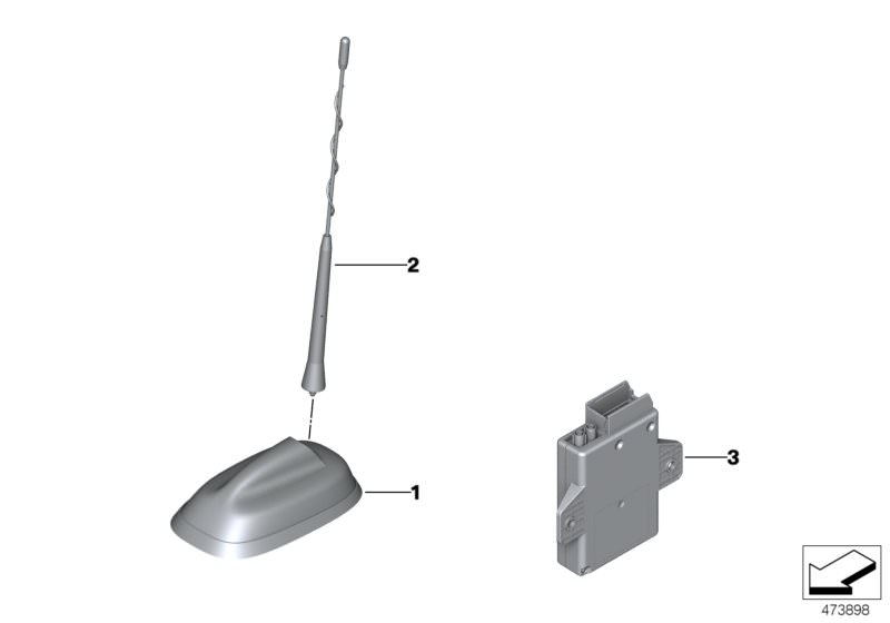 Single parts, antenna