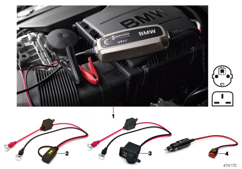 Bildtafel Batterieladegerät für die BMW 5er Modelle  Original BMW Ersatzteile aus dem elektronischen Teilekatalog (ETK) für BMW Kraftfahrzeuge( Auto)  