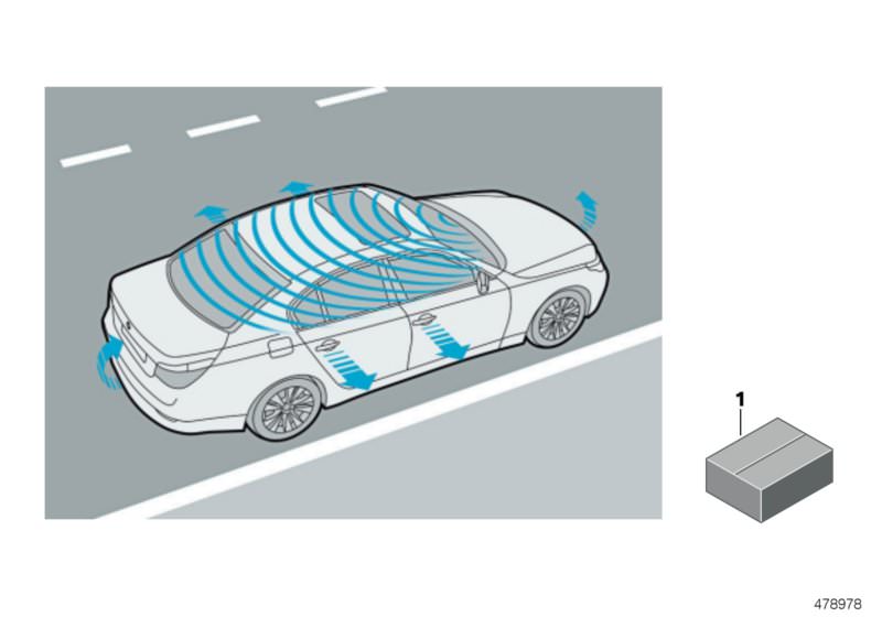 Illustration du Alarme antivol pour les BMW 4 Série Modèles  Pièces de rechange d'origine BMW du catalogue de pièces électroniques (ETK) pour véhicules automobiles BMW (voiture) 