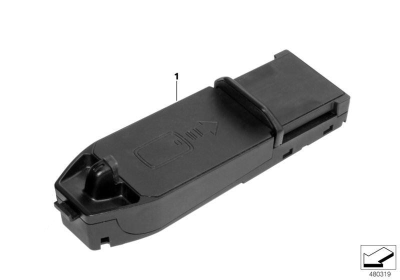 Picture board Wireless charging storage for the BMW 2 Series models  Original BMW spare parts from the electronic parts catalog (ETK) for BMW motor vehicles (car) 