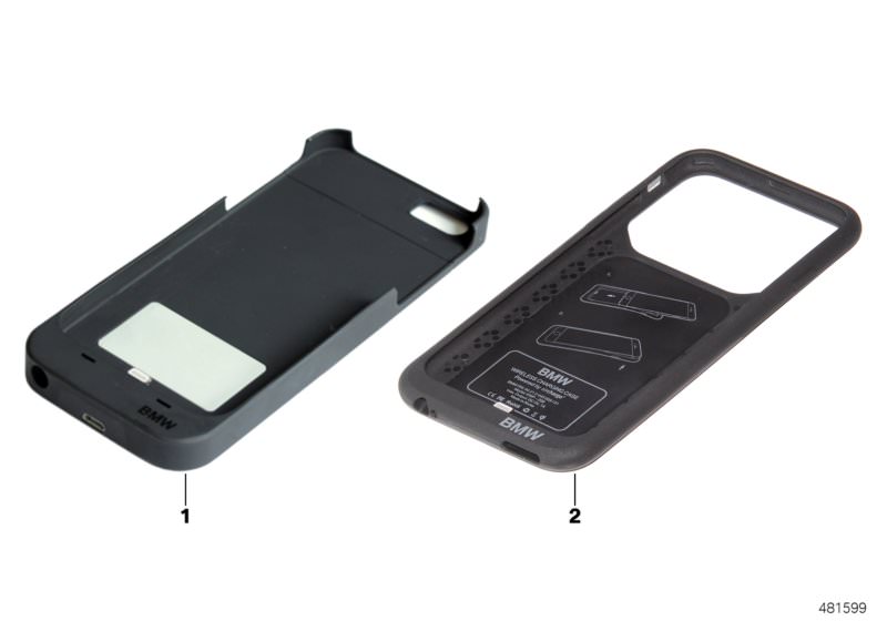 Picture board Cover for wireless charging for the BMW 1 Series models  Original BMW spare parts from the electronic parts catalog (ETK) for BMW motor vehicles (car) 