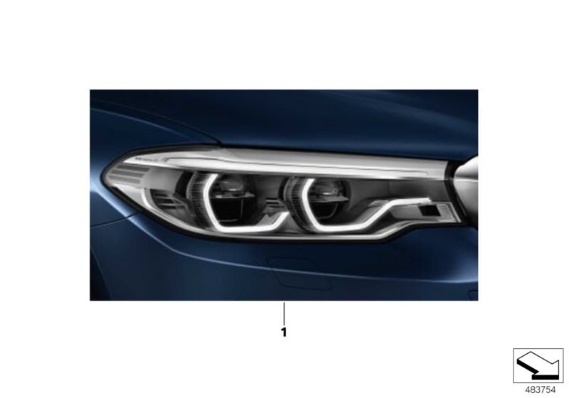 Bildtafel Nachrüstsatz Icon Light für die BMW 5er Modelle  Original BMW Ersatzteile aus dem elektronischen Teilekatalog (ETK) für BMW Kraftfahrzeuge( Auto)  
