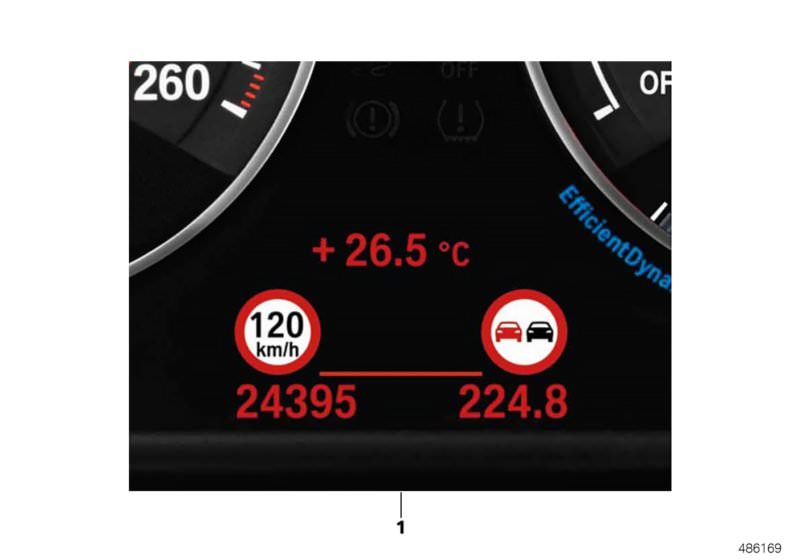 Picture board Retrofit, Speed Limit Info for the BMW 2 Series models  Original BMW spare parts from the electronic parts catalog (ETK) for BMW motor vehicles (car) 