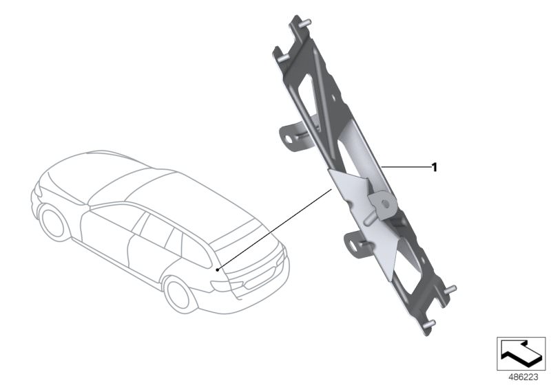 Illustration du Support de Combox pour les BMW 5 Série Modèles  Pièces de rechange d'origine BMW du catalogue de pièces électroniques (ETK) pour véhicules automobiles BMW (voiture)   Holder, Combox