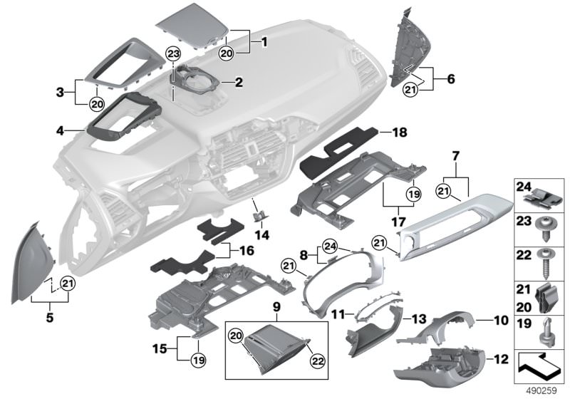 PASPRT Auto Center Konsole Armlehne Box Matte für BMW X3 E83 F25 F97 G01  20i 20d 30i 30d 30e M40i M40d X3M iX3, Erstklassiges Leder Lindern  Müdigkeit