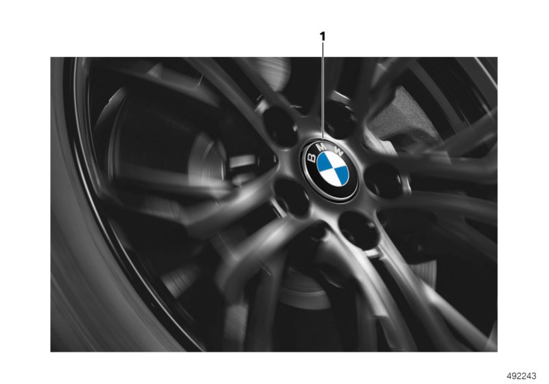 Picture board Hub cap floating for the BMW X Series models  Original BMW spare parts from the electronic parts catalog (ETK) for BMW motor vehicles (car) 