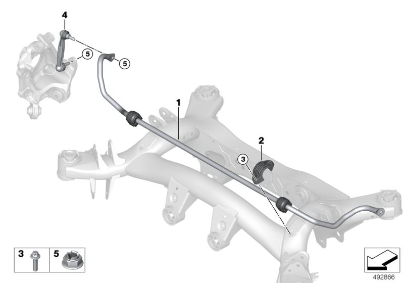 Bildtafel Stabilisator hinten für die BMW Z Modelle  Original BMW Ersatzteile aus dem elektronischen Teilekatalog (ETK) für BMW Kraftfahrzeuge( Auto)    Haltebügel Stabilisator, Pendelstütze rechts, Sechskantbundmutter, Sechsrundschraube, Stabilisator hin