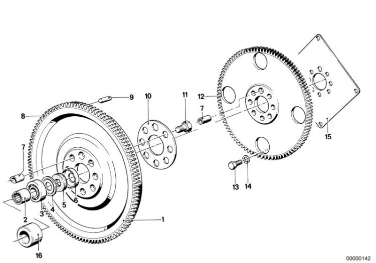 Flywheel, Number 01 in the illustration