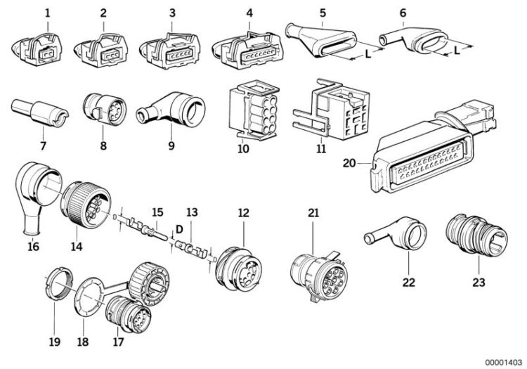 Plug housing, Number 14 in the illustration