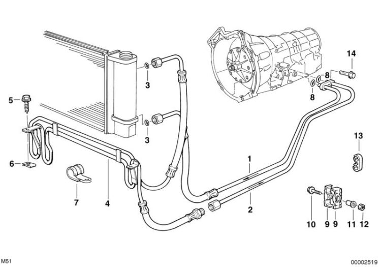 Cooling coil, Number 04 in the illustration