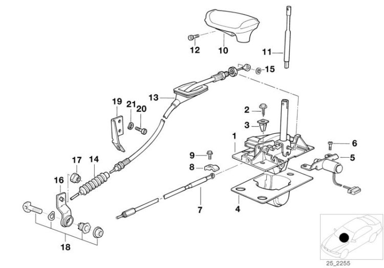 Gear shift lug, Number 01 in the illustration