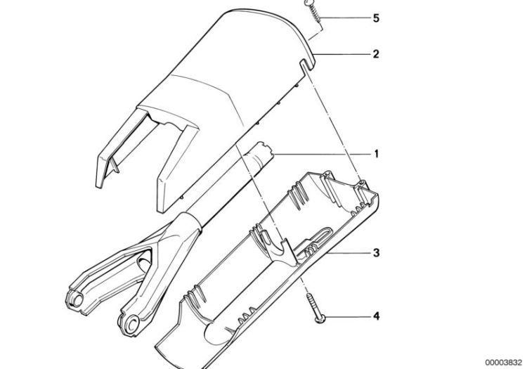 32311154274 Lower trim panel Steering Steering column BMW 5er E34 32311152990 E28 E24 >3832<, Rivest.parte inferiore